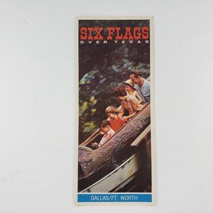 Vintage Six Flags Over Texas Brochure Pamphlet Dallas Fort Worth 1966